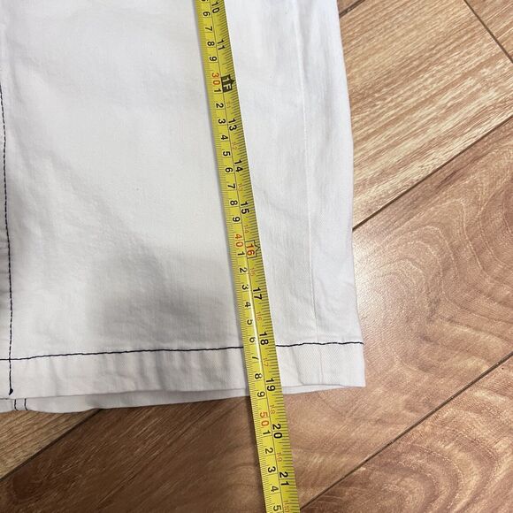 J. Crew Denim White Wash Skirt Front Button Size 27 Streetwear Retro Y2K Jean - Picture 6 of 6